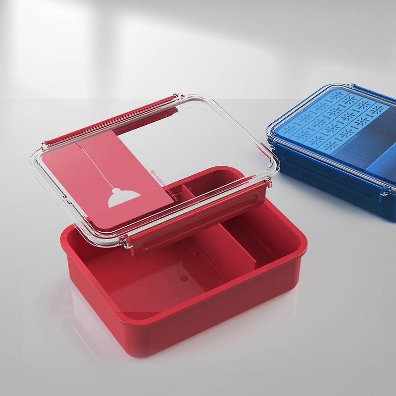 【MIHK】紅A微波爐午餐盒 (附活動隔片) (525 ml) - 便當盒/飯盒 - 塑膠 
