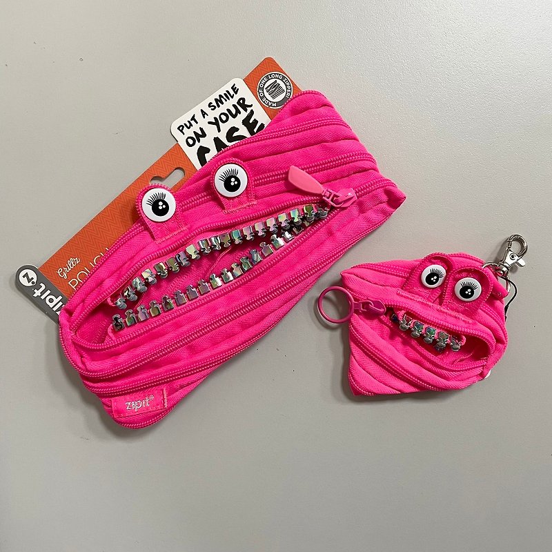 [1+1 Offer] Zipit Grillz Monster Steel Pen Case – Pen Case Coin Purse Set 6 Types Available - Other - Polyester Multicolor