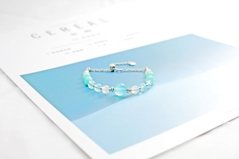 Amazonite 。 Aquamarine。Moonstone。Bracelet - Bracelets - Crystal Blue