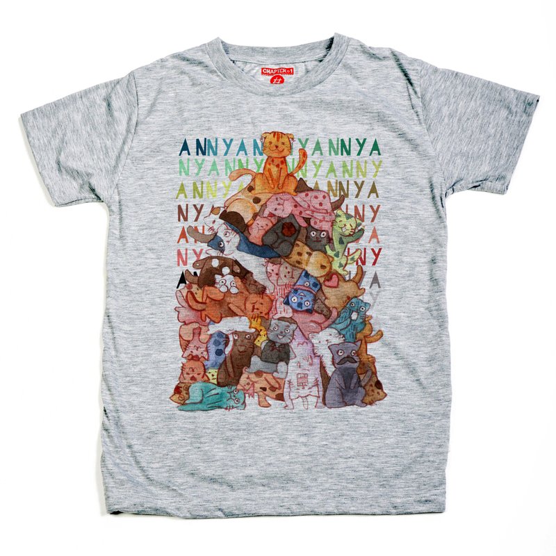 Anny Animal unisex men woman cotton mix Chapter One T-shirt - 男 T 恤 - 棉．麻 白色