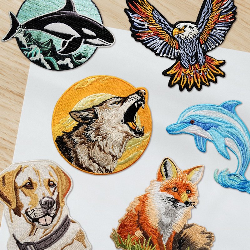 【Embroidered Fabric Patches】Animal Series (Six Designs) - สติกเกอร์ - งานปัก 