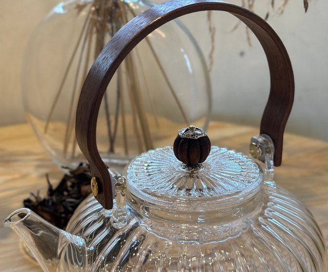 Fuyun Yipin [遊び心あるパンプキン木ハンドルガラスポット] (在庫あり