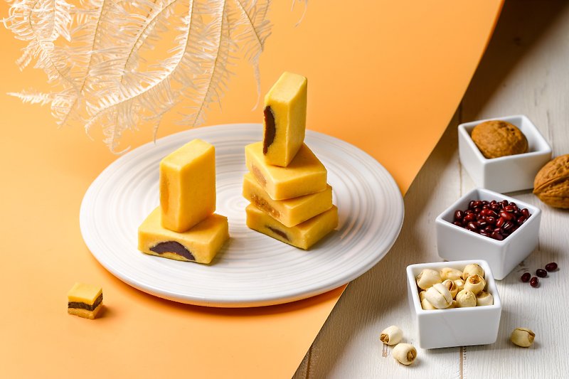 [Hesheng Royal Products] 10 pieces comprehensive mung bean yellow gift box - Cake & Desserts - Other Materials 