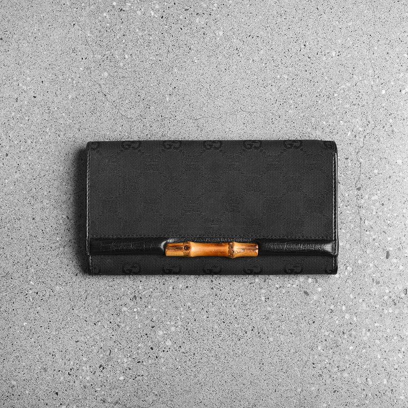 GUCCI Vintage Wallet - Wallets - Genuine Leather Black