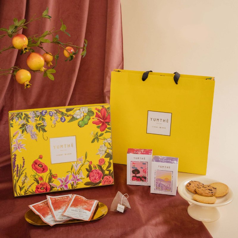 [2024 Mid-Autumn Festival Gift] Xinlu Foundation Jointly-Flower Health Gift Box - Tea - Paper 