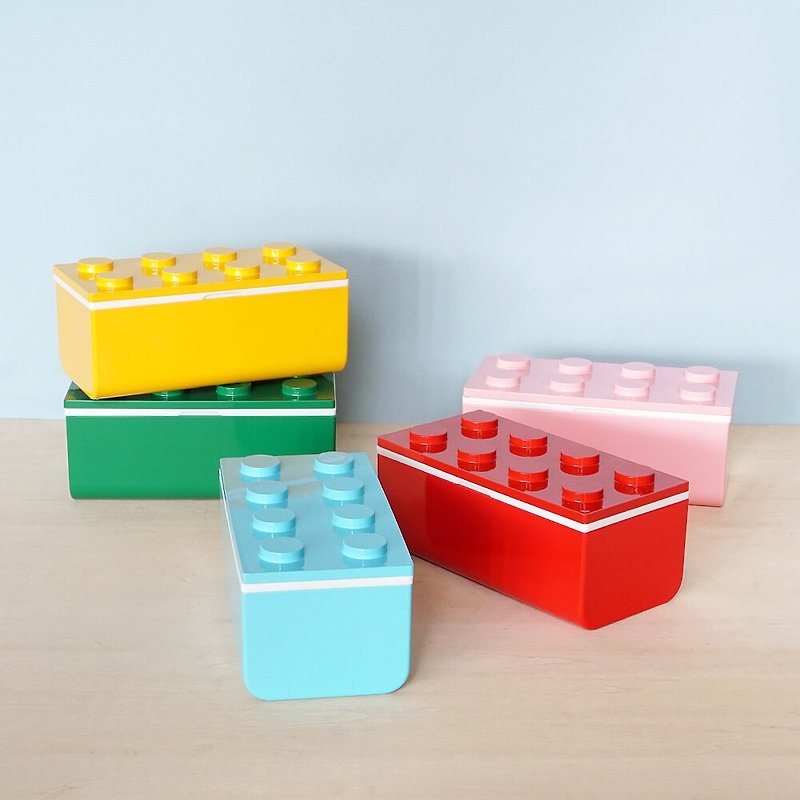 Block 1-Storage Lunchbox 500ml Lunch Container Bento Bentobox Kids Gift Japan - 弁当箱・ランチボックス - プラスチック 多色