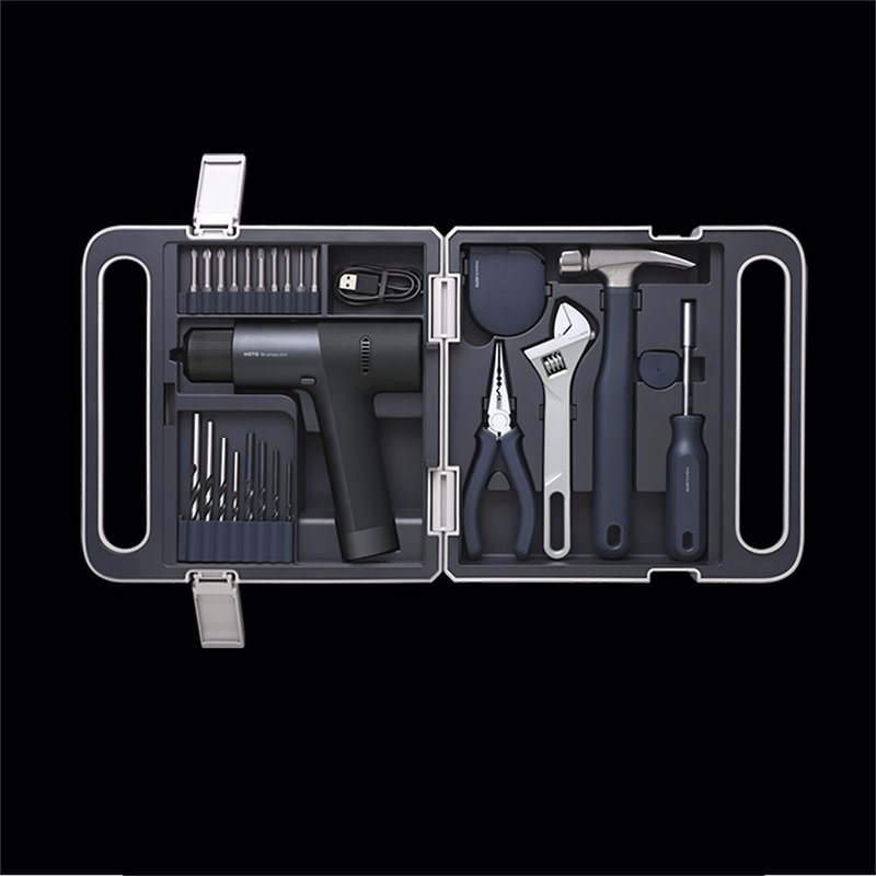 小米有品 HOTO 小猴12V無刷電鑽工具箱 (QWDZGJ001) - 其他 - 其他材質 銀色