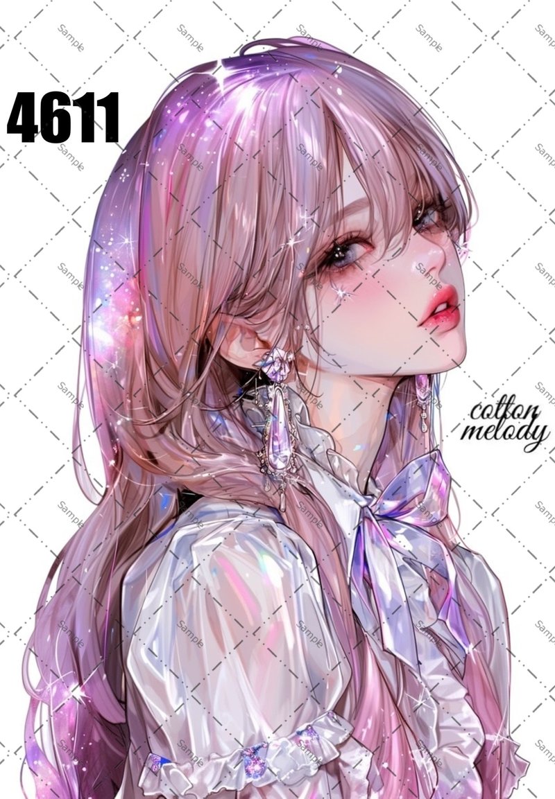 original sticker no.4611 人物ステッカー オリジナルステッカー オリジナル人物ステッカー 装飾ステッカー cotton melody - 貼紙 - 紙 