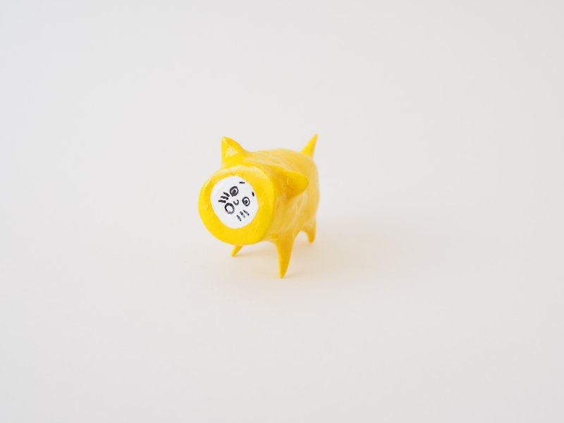 MINI FlatCat(yellow) - ตุ๊กตา - กระดาษ สีเหลือง