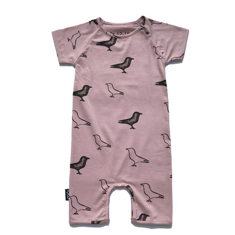[Nordic Children's Wear] Iceland Newborn Infant Pack Fart 12M to 18M Pink - Onesies - Cotton & Hemp Pink