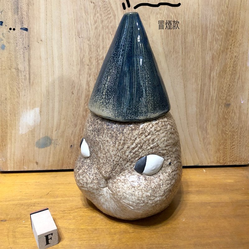 emmaAparty手工窯燒高帽貓杯 - 杯/玻璃杯 - 陶 