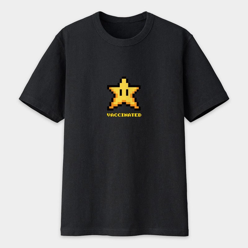 STAR 超級瑪麗無敵星星 親子 情侶T恤 PS197 - 男装 T 恤 - 棉．麻 黑色