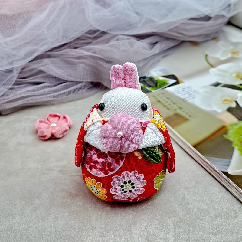 【媽媽自家製和風福兔系列】家居裝飾 擺設 禮物 (大號) Large-D - 公仔/玩偶 - 絲．絹 紫色