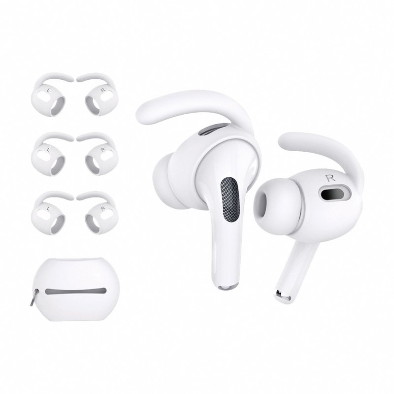 AirPods Pro 2nd Generation Sports Anti-drop Earhook Case (Three Sets) - Gadgets - Silicone White