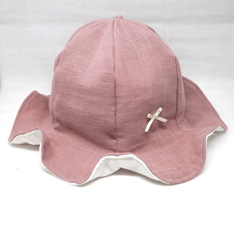 ☆early summer sale☆Tulip hat / smoky pink - スタイ - コットン・麻 ピンク