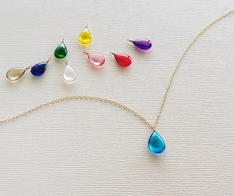 colour dew simple necklace - สร้อยคอ - เรซิน หลากหลายสี