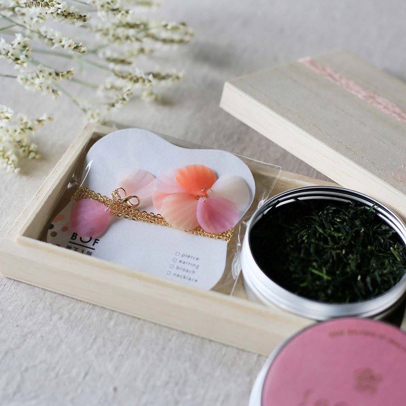 【スペシャルコラボ商品】Japanese Green tea  マスクストラップセット - お茶 - 食材 ピンク