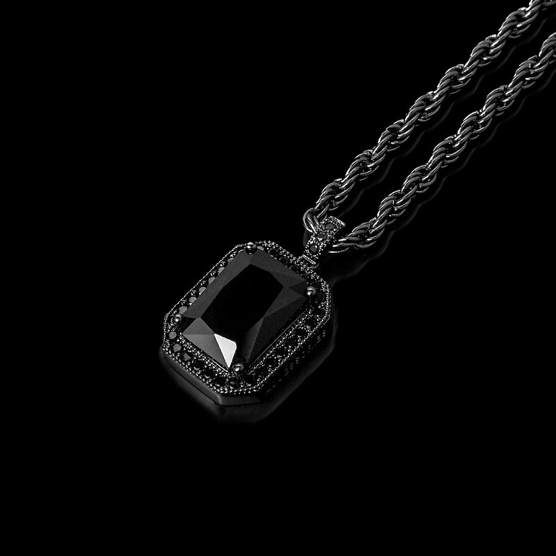 Square Zircon Collection Solo Zircon Collection - Necklaces - Other Metals Black