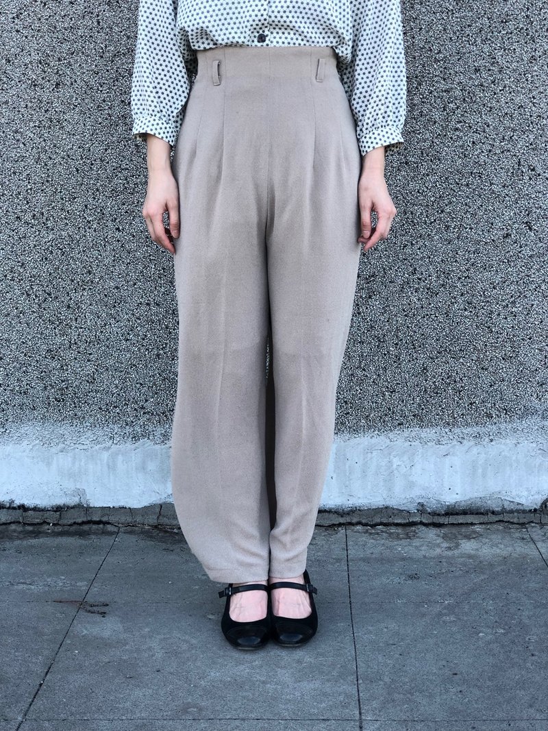 灰長寬管褲 - 女長褲 - 其他材質 