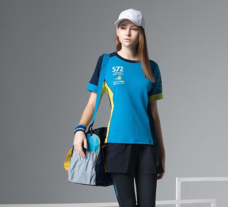 MIT 涼感圓領衫 - 女運動上衣/背心 - 聚酯纖維 多色
