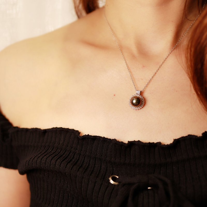 [Imprint] Tahitian Seawater Pearl Necklace | Heart of Love - สร้อยคอ - ไข่มุก 