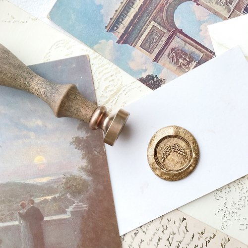 British early copper English letter sealing Wax medal gift box / classic  small texture - Shop REWENTUNG Stamps & Stamp Pads - Pinkoi
