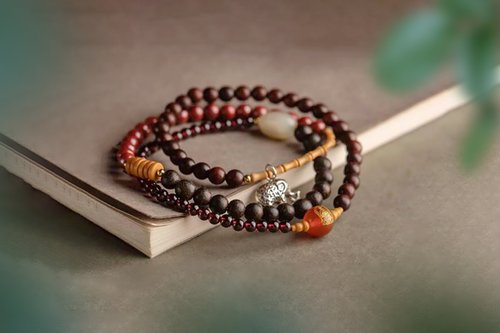 Garnet Beads Bracelet Genuine Garnet Stone Dark Red Color Real