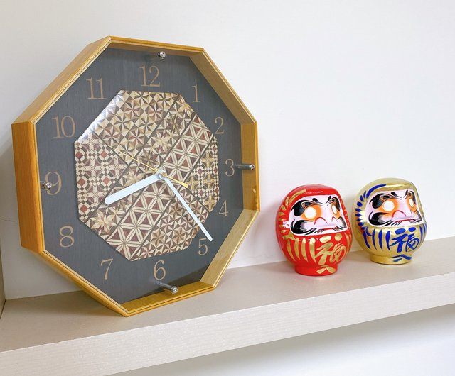 箱根寄木細工】和工芸八角掛け時計 - ショップ