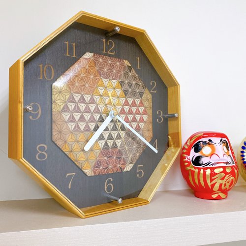 箱根寄木細工】和工芸八角掛け時計 - ショップ