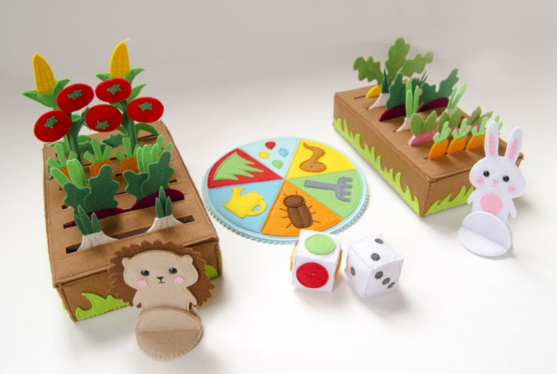 Boardgame Save vegetable garden, eco toy - บอร์ดเกม - วัสดุอีโค สีเขียว