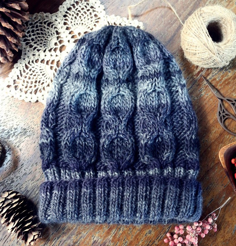 ChiChi hand-made-dense tree-knitted wool hat - หมวก - ขนแกะ หลากหลายสี