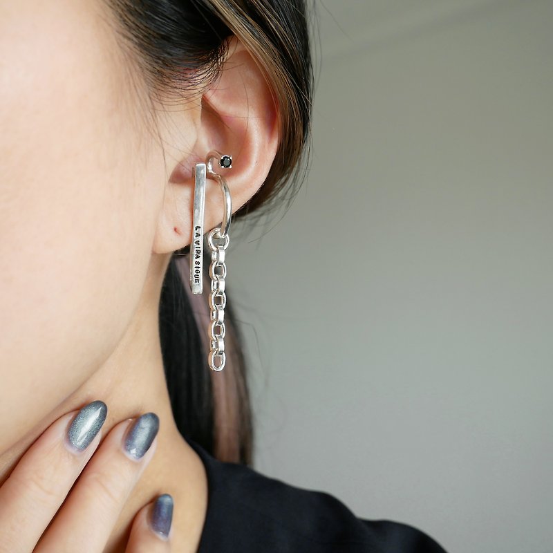 swag ear cuff number 5 / silver - Earrings & Clip-ons - Sterling Silver Silver
