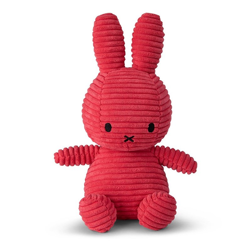 BON TON TOYS Miffy Rabbit ECO Corduroy Stuffed Doll 23CM-Red Birch - ตุ๊กตา - เส้นใยสังเคราะห์ หลากหลายสี