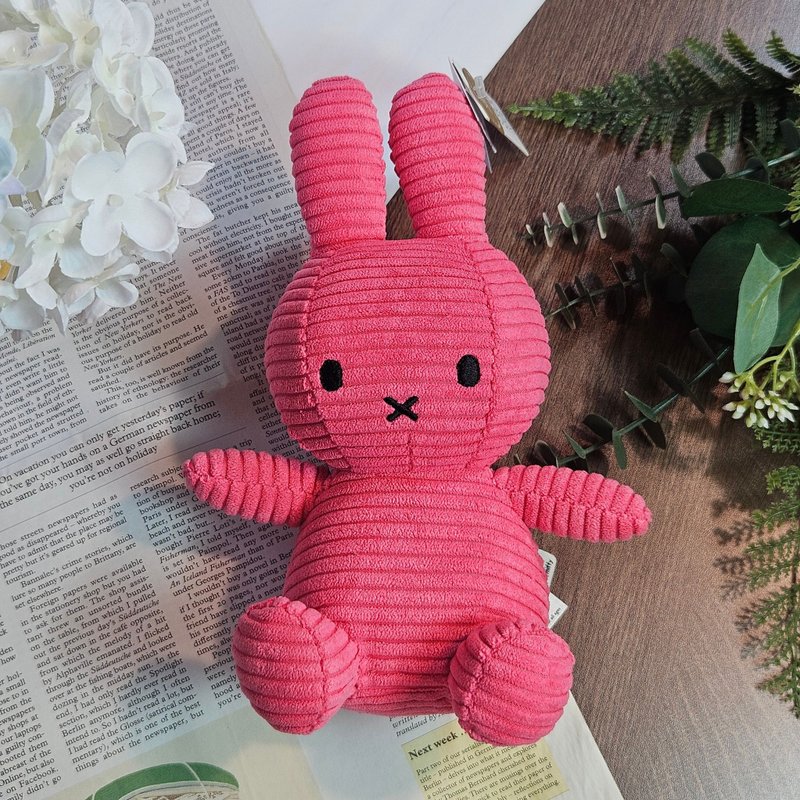 BON TON TOYS 米菲兔ECO燈芯絨填充玩偶23cm-紅樺 - 公仔/玩偶 - 聚酯纖維 紅色