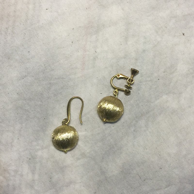 Design sense brass earrings * stores only a single price - ต่างหู - โลหะ สีทอง