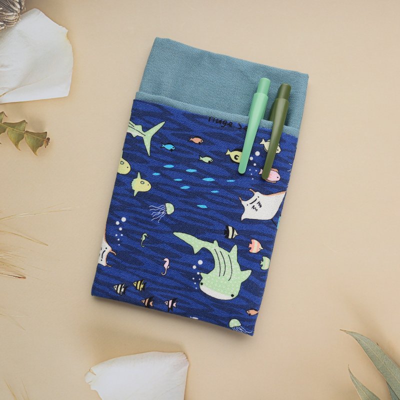 [Underwater World] Pocket Pen Case Nurse Pen Case Physician Pen Case Teacher Pen Case - กล่องดินสอ/ถุงดินสอ - ผ้าฝ้าย/ผ้าลินิน สีน้ำเงิน