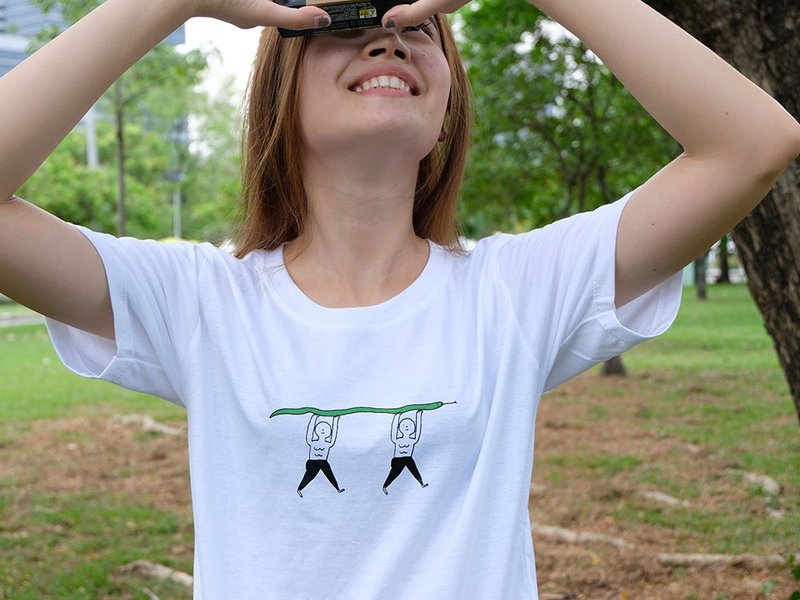A "Green snake" Shirt - 女 T 恤 - 棉．麻 綠色