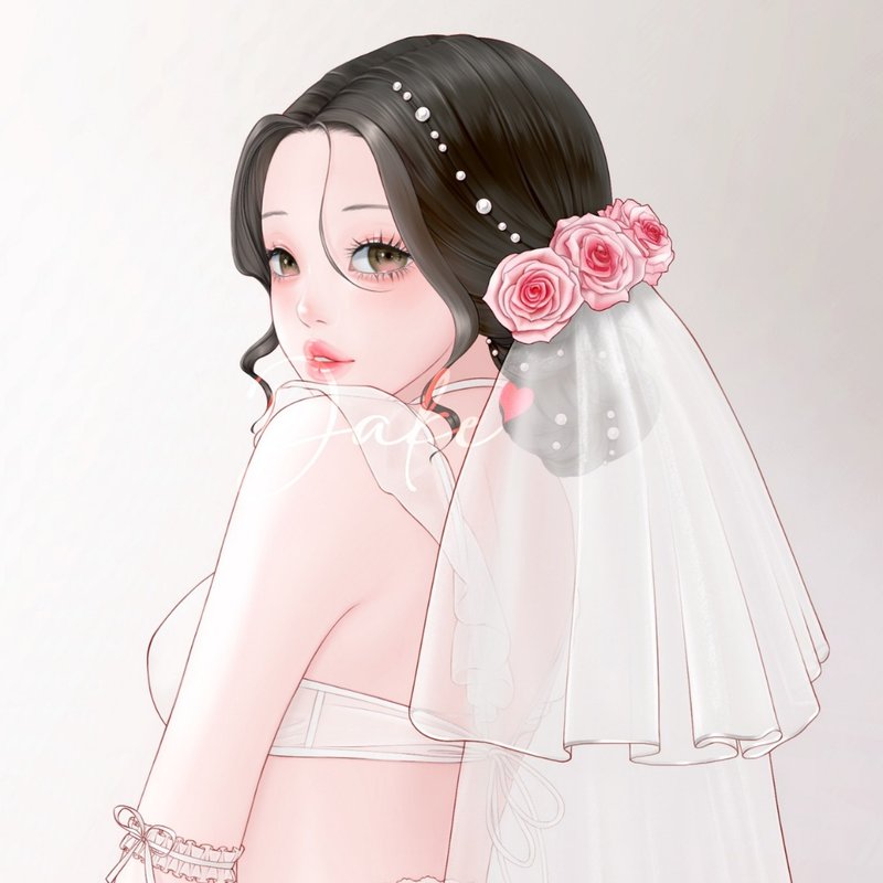 Rosie 5 types sticker (dake) girl stickers - 貼紙 - 紙 多色