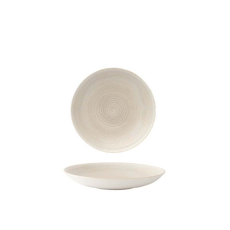 E.C.O.大地系列-22.5CM義式餐碗-珍珠白 - 盤子/餐盤 - 瓷 白色