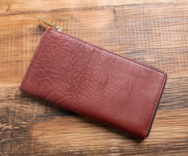 Tidy 栃木レザーl字ファスナー長財布日本製made In Japan 本革牛革名入れ刻印bordeaux Jaw017 設計館leather Goods Shop Hallelujah 錢包 Pinkoi