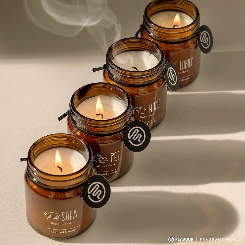 【FLAVOUR】Christmas gift scented candle 150g pet friendly scented candle home fragrance - น้ำหอม - ขี้ผึ้ง 