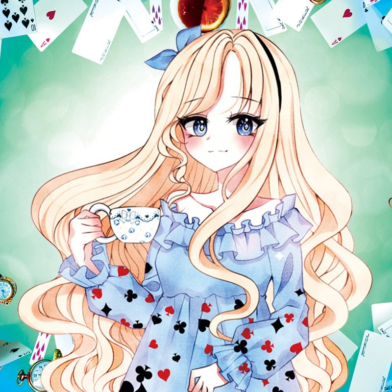 Alice Girl sticker 5 colors (nanass) - 貼紙 - 紙 多色