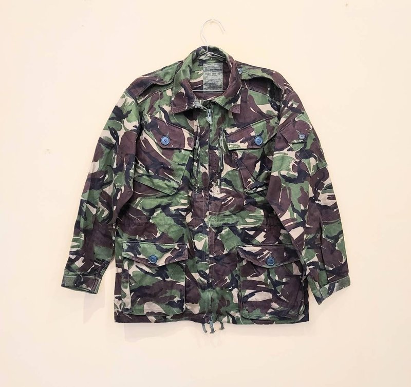 古着老件 英國公發軍用 DPM叢林迷彩 立領防風 大衣外套 3號款 - 男夾克/外套 - 其他材質 綠色