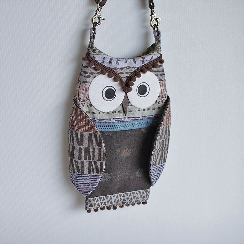 Owl Crossbody Bag No.3 - Other - Cotton & Hemp Multicolor