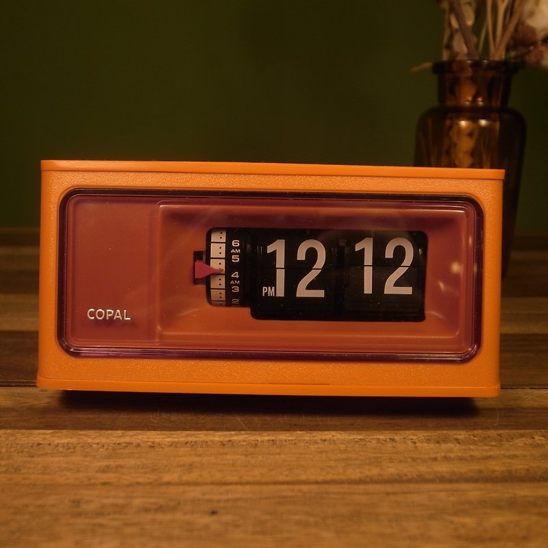 オールドボーンコパルオレンジフリップクロックヴィンテージ - 時計 - プラスチック 