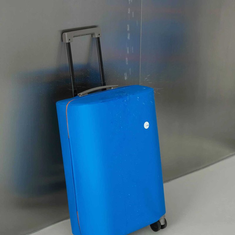 ITO LUGGAGE PVC COVER PISTACHIO Pistachio suitcase PVC blue protective cover - Luggage & Luggage Covers - Rubber White