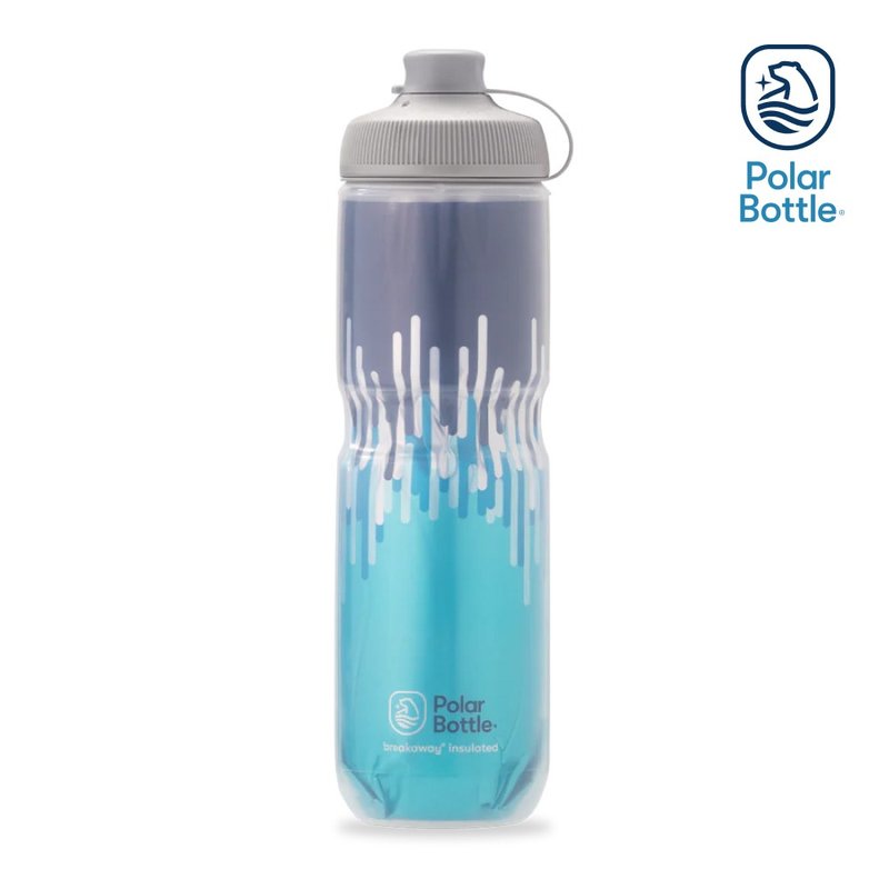 Polar Bottle 24oz MUCK 雙層保冷噴射水壺 ZIPPER 水藍 - 運動配件 - 塑膠 藍色
