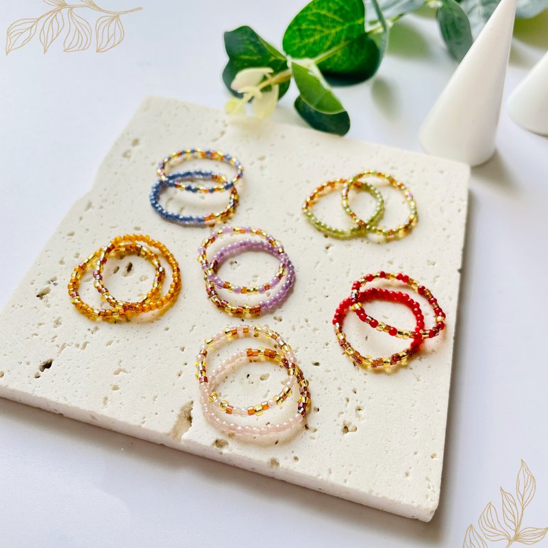 I really like the beaded ring 1+1 combination ring - General Rings - Plastic Multicolor