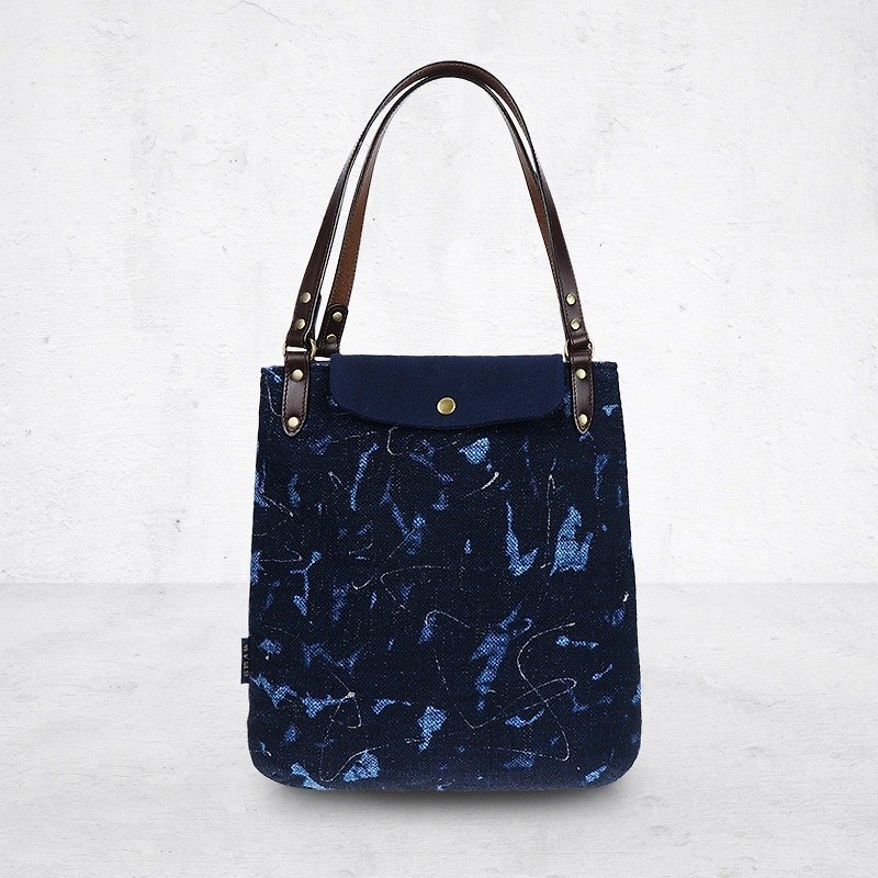 Zhuo Ye Lan Dye-Mufeng Series Shoulder Back - Messenger Bags & Sling Bags - Other Materials Blue