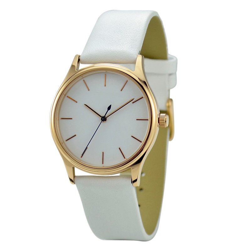 White Watch I Women's Watch I Ladies Watch I Free shipping worldwide - นาฬิกาผู้หญิง - โลหะ ขาว